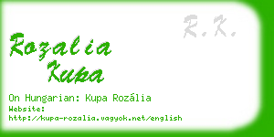 rozalia kupa business card